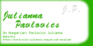 julianna pavlovics business card